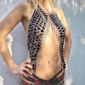 Femme Fatale Disc Body Chain Necklace